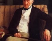 埃德加 德加 : Portrait of Rene Hillaire De Gas, The Artist Grandfather